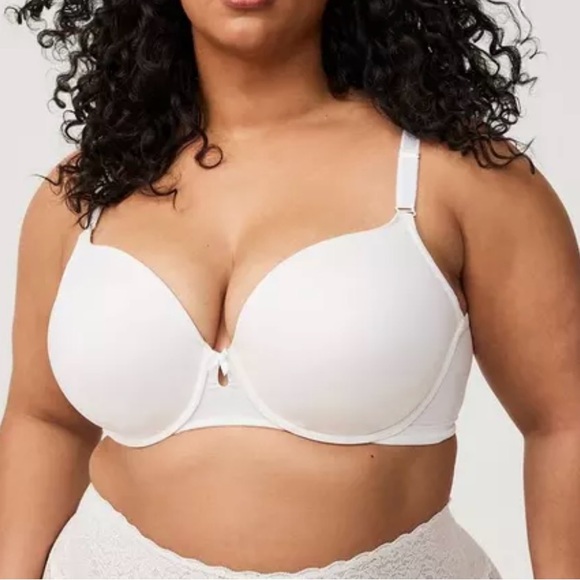 Torrid White Perfect T-Shirt Bra - 40C - Picture 1 of 8